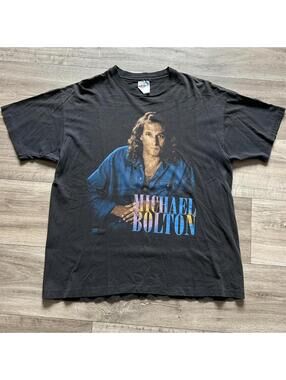 Vintage 90’s Michael Bolton black Hanes t shirt Size XL